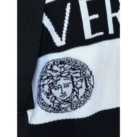 NWT Versace Medusa Logo Wool Knit Sweater Black 40 US (50 Eu) Italy A86467 - Picture 8 of 14